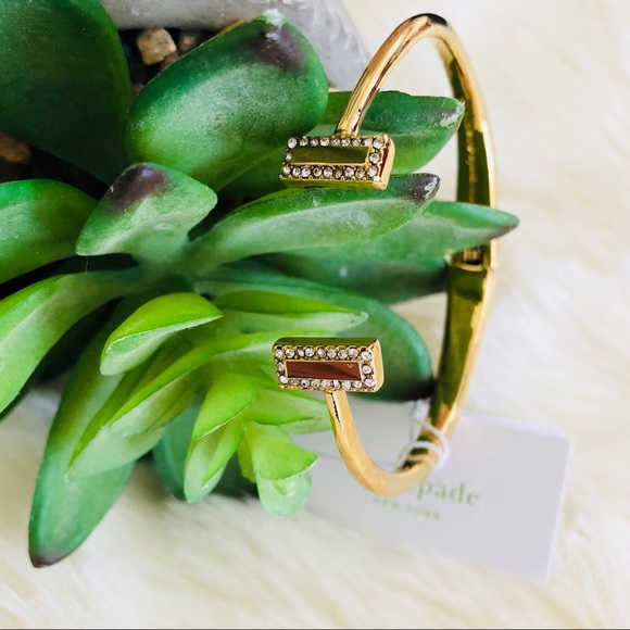 Kate Spade Raising The Bar Gold Bangle Cuff - Picture 2 of 6